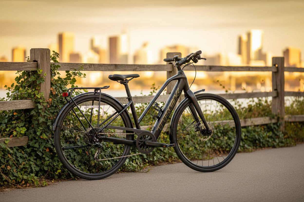 Trek FX+ 2 E-Bike Lifestyle Shot